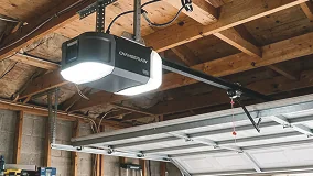 Garage door opener in a residential garage