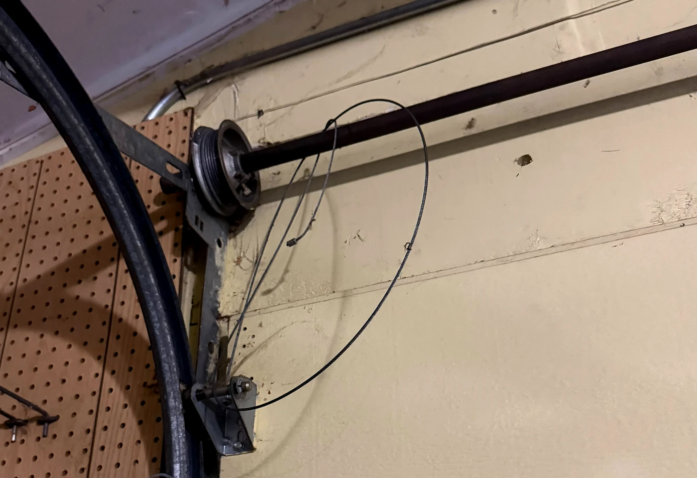 Garage door lift cable off the drum on a real Swift Garage Doors service call