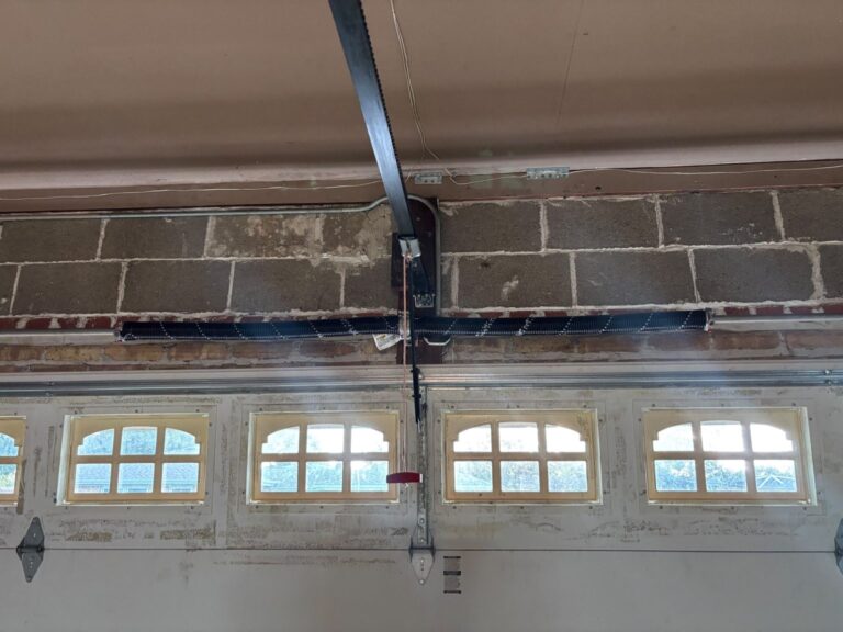 New garage door spring installed on a residential garage door in Niles, IL