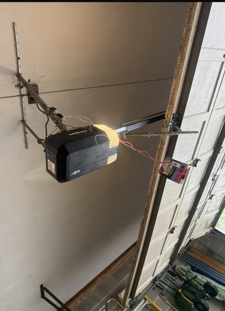 LiftMaster belt-drive garage door opener installed by Swift Garage Doors in Morton Grove, Illinois