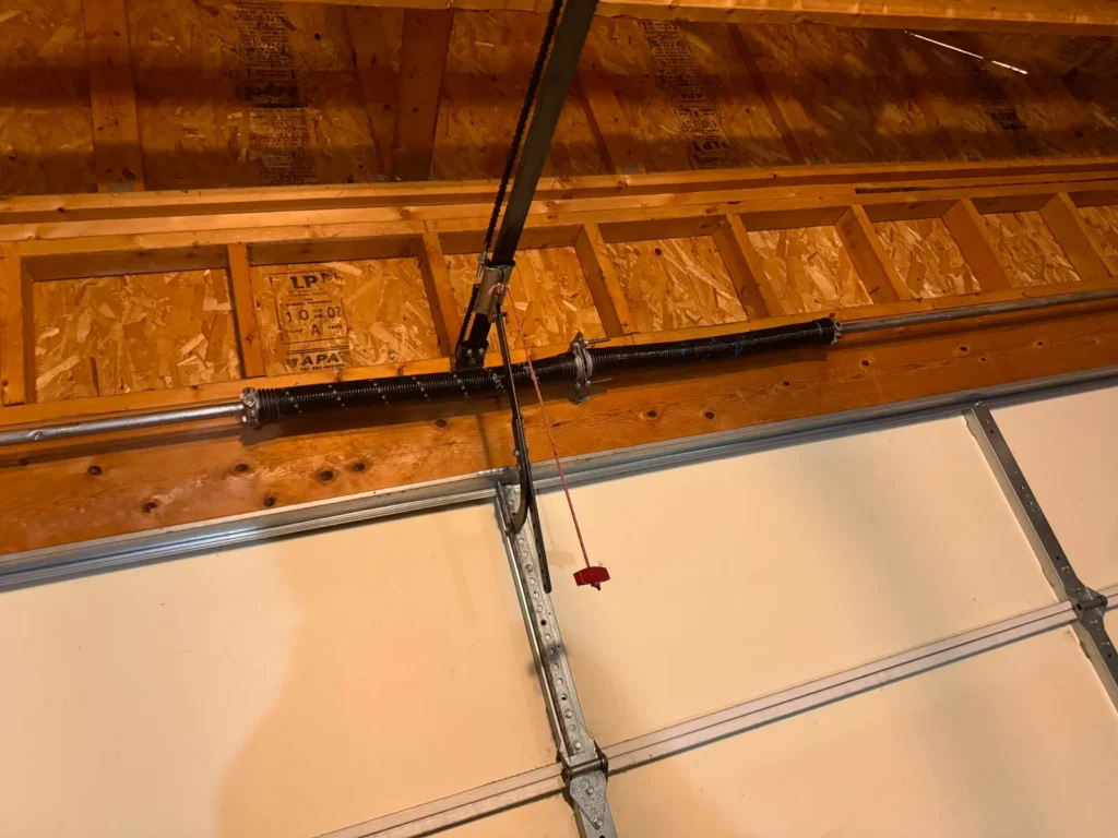 Pair of replacement torsion springs installed by Swift Garage Doors in Morton Grove, Illinois